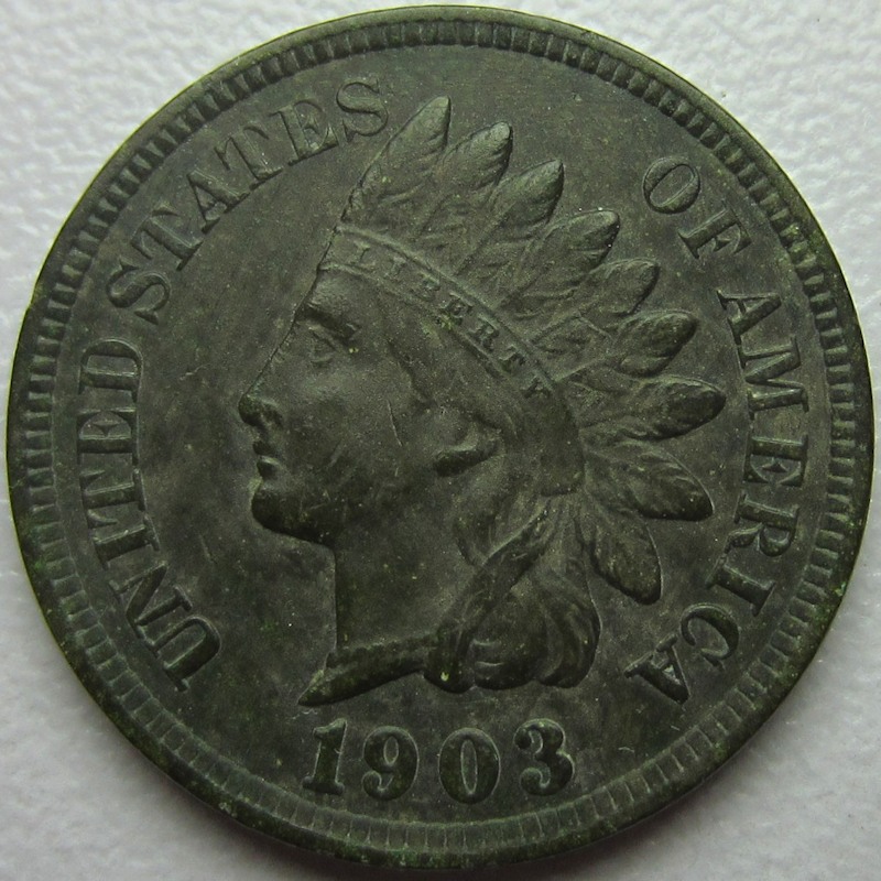 1903-Indian-Head-Cent---Die-Doubling?