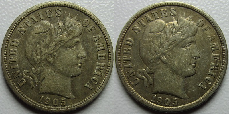 1905-Barber-Dime-Varieties?